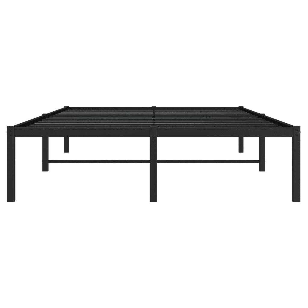 Letto matrimoniale | Letto per adulti | Giroletto in Metallo Nero 120x190 cm