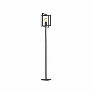 Piantana Industrial-Nordico Plaza Acciaio Nero 1 Luce E27