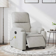 Divano Sedia-Poltrona Reclinante Massaggi Elettrica Grigio Chiaro Microfibra 874750