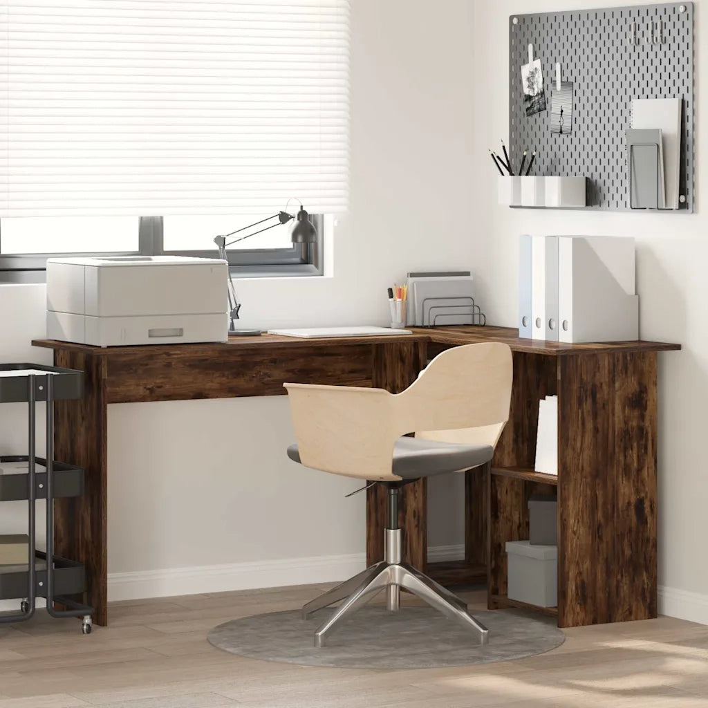 Scrivania Rovere fumé 142 x 102 x 73 cm Legno multistrato 869294