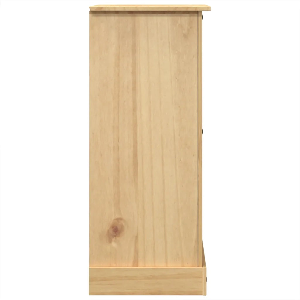 Cassettiera Corona 92x48x120 cm in Legno Massello di Pino