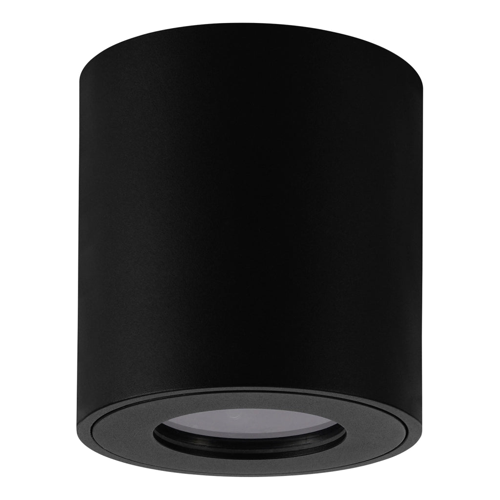 Plafoniera Esterno Moderna Torrecola Alluminio Nero 1 Luce Gu10