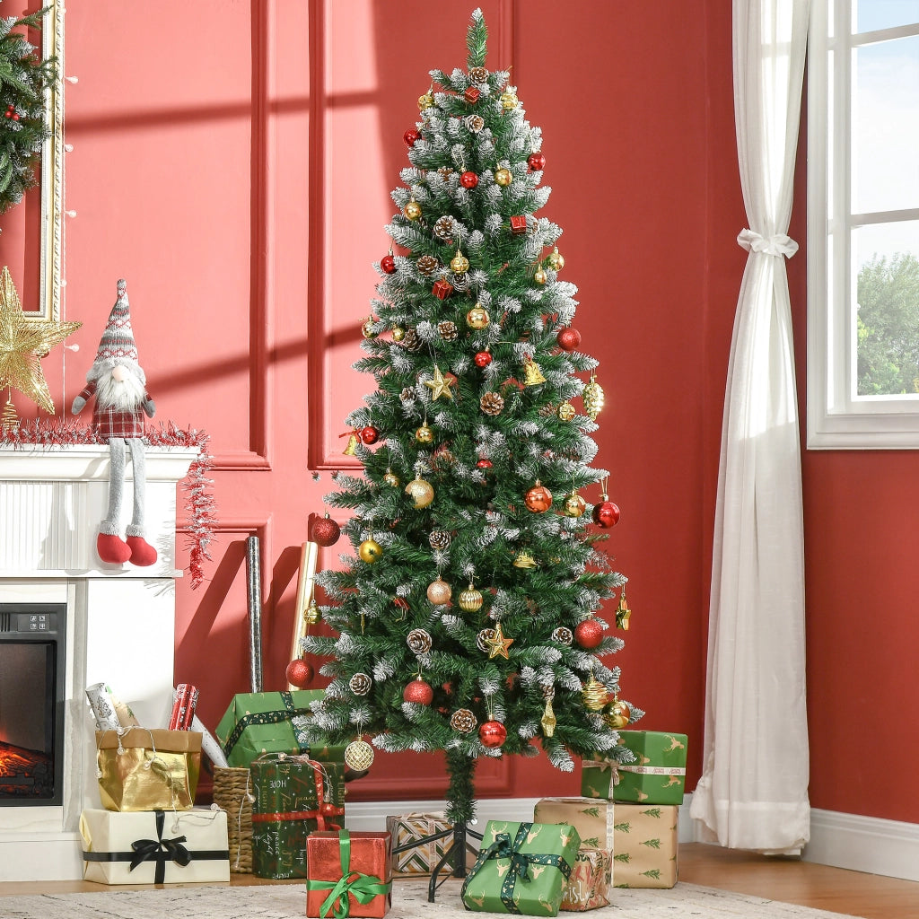 Albero di Natale Artificiale ¨C zephmum ¨C Verde 180 cm con base pieghevole