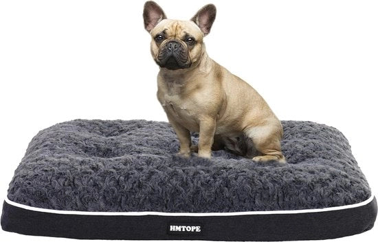 Letto per cani con doppia piazza, materasso lavabile, 74 cm, grigio scuro