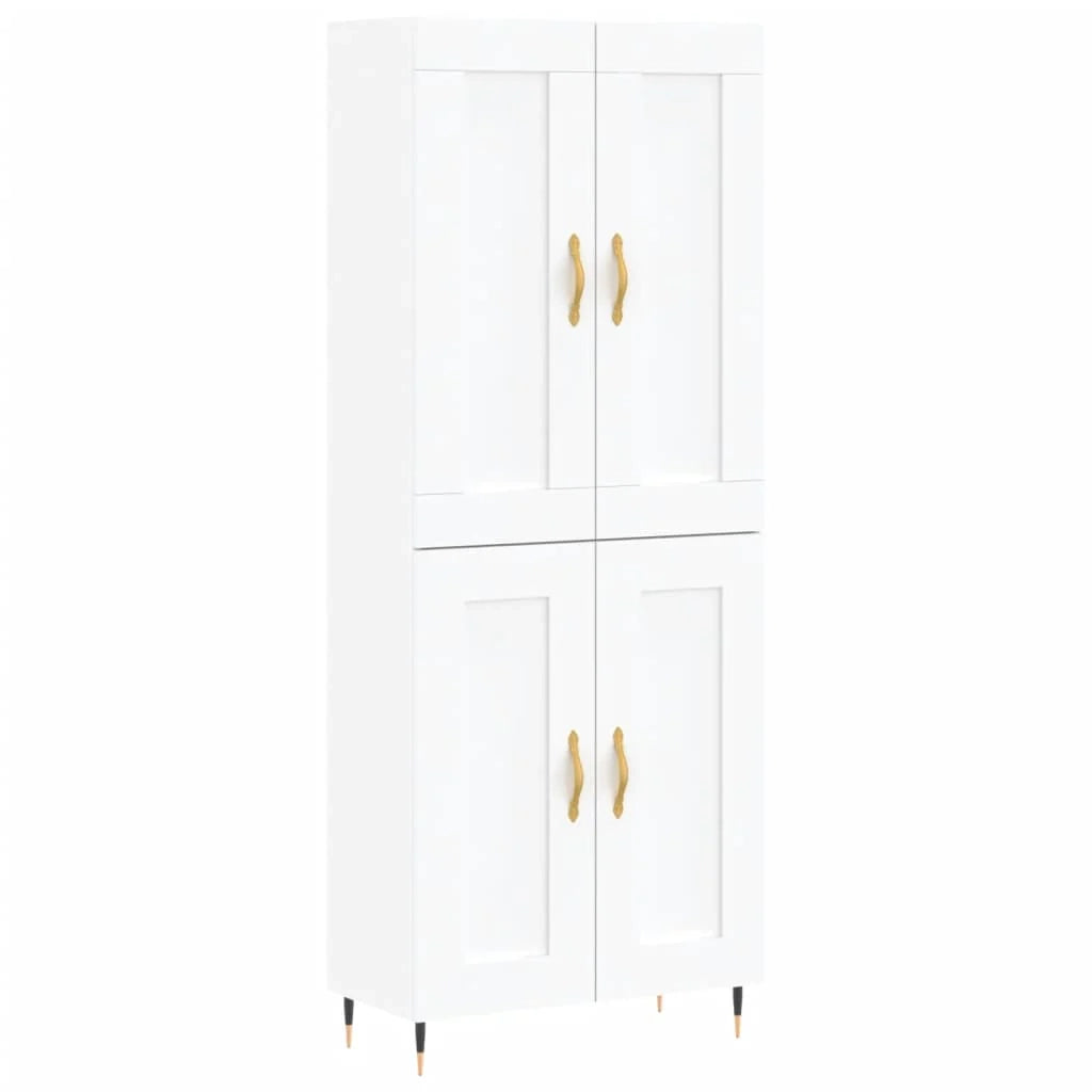 Buffet credenza cassettiera armadio mobile contenitore organizer cucina soggiorno salotto alto 69,5 x 34 x 180 cm legno ingegnerizzato bianco 02_0032576