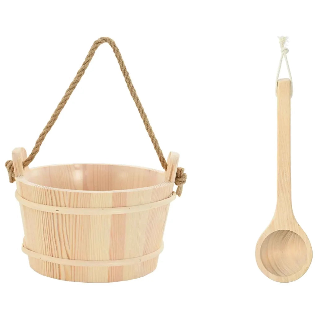 Secchio per Sauna 2 pz Marrone CFW8151739
