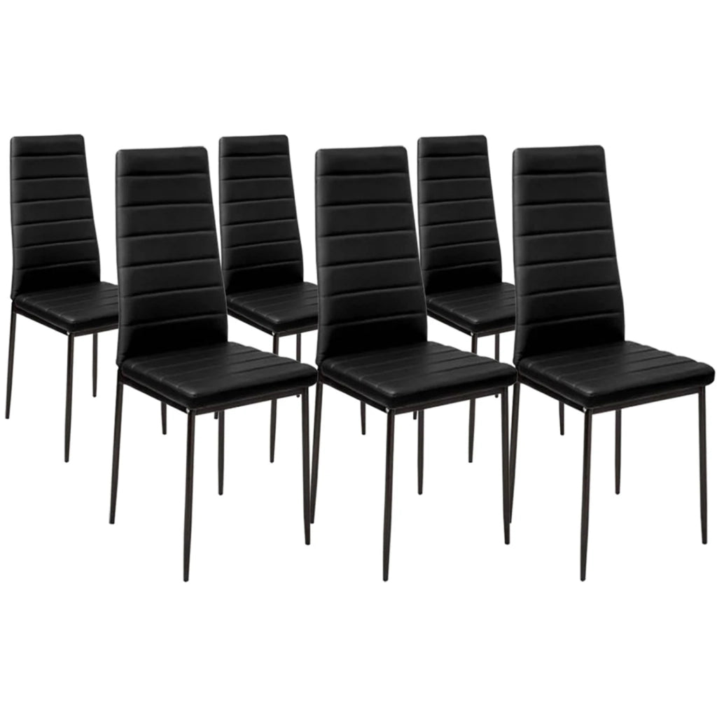IDMarket - Tavolo da pranzo GEORGIA 140 cm in finto faggio e nero e set di 6 sedie ROMANE nere