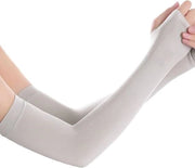 Due paia di guanti da sole compressi - copertura per tatuaggi - protezione solare per uomini e donne - guanti sportivi - grigio