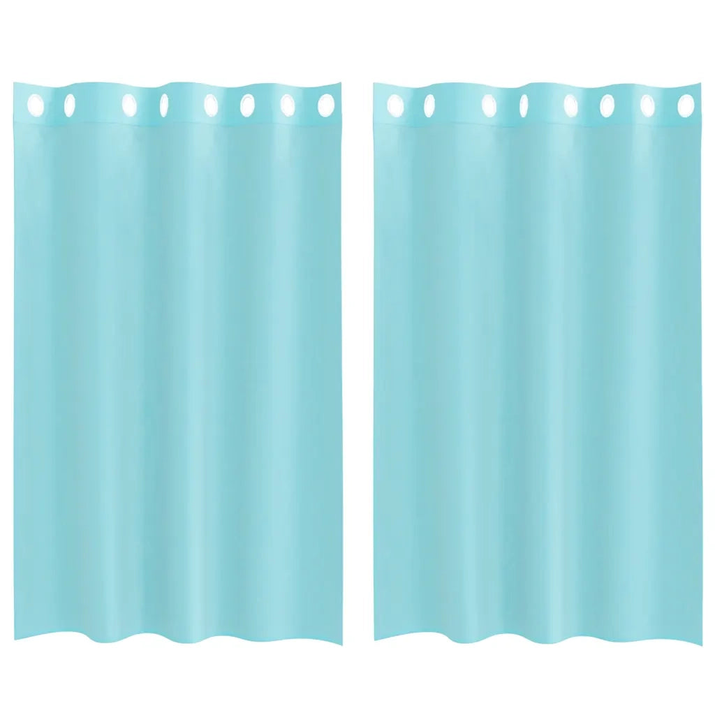 Tende in Voile con Occhielli 2 pz Turchese 4102144