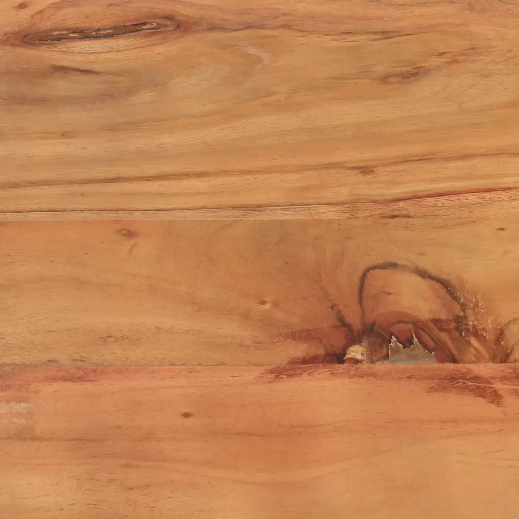 Tavolino | Tavolo laterale 35x35x45cm in Legno Massello di Acacia e Ferro