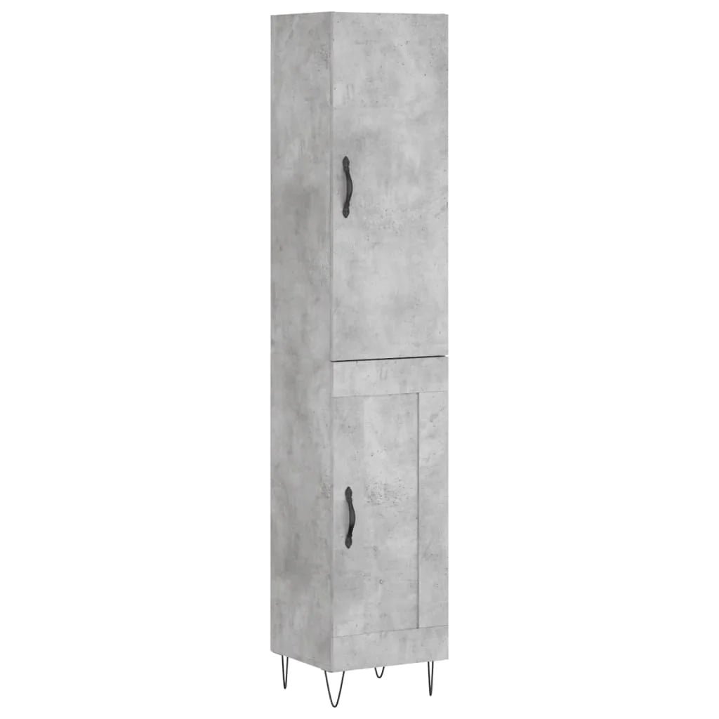 Buffet credenza cassettiera armadio mobile contenitore organizer cucina soggiorno salotto alto 34,5 x 34 x 180 cm legno ingegnerizzato grigio 02_0034331