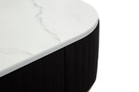 Consolle Fissa 1 Cassetto 100x43x74 cm in Metallo e Tessuto Imbottito Nero