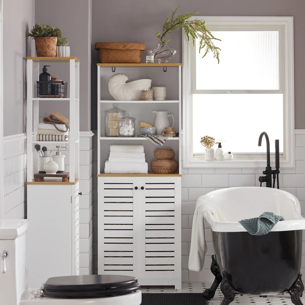 Mobile Bagno Mobile Cucina Mobile Studio Armadio Alto Colonna Scaffale BZR44-W