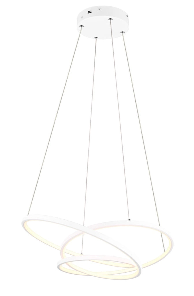 Lampada sospesa moderna Darvin Trio bianca LED 34W CCT