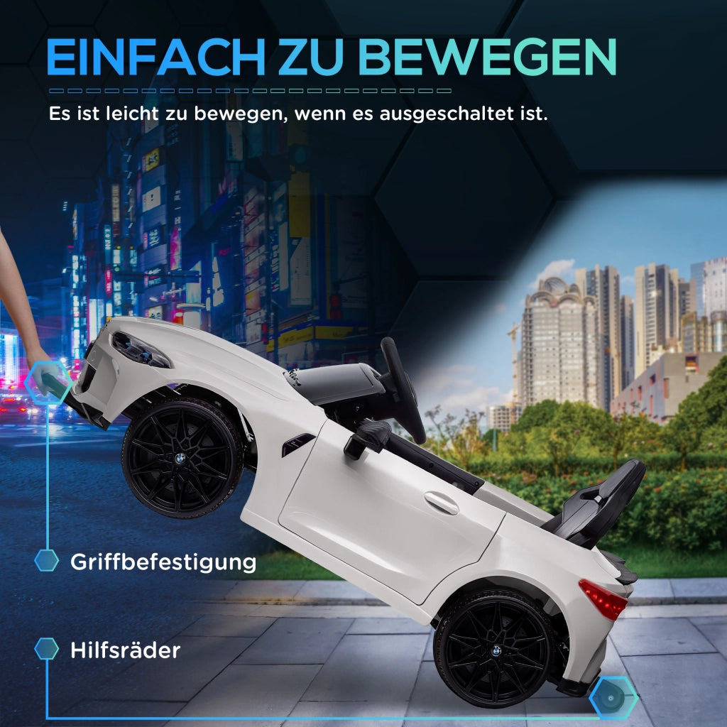 Auto Bambino Elettrica BMW M4 ¨C Minimal ¨C Bianco, Con Luci e Suoni, Telecomando