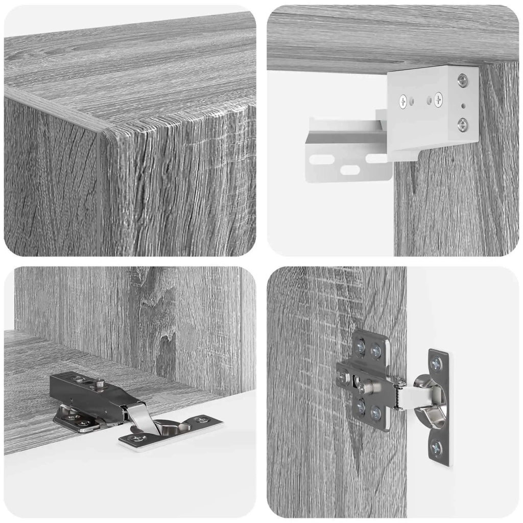 Set mobile TV 5 pcs Grigio Sonoma Legno multistrato 3409075