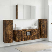 Set di mobili per il bagno 6 pcs Rovere Fumo 3407155