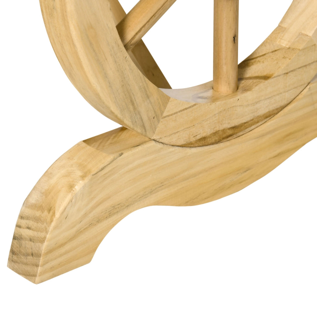 Panca da giardino rustica in legno naturale 98 x 50 x 39;5 cm; per 2 persone