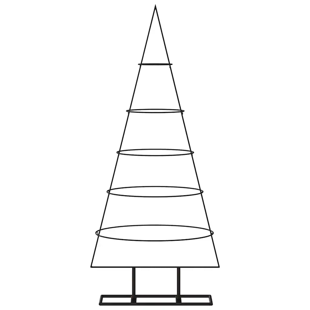 Albero di Natale Decorativo-Decorazioni natalizie in Metallo Nero 125 cm 218618