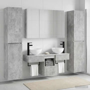 Set di mobili per il bagno 6 pcs Grigio Cemento 3407186