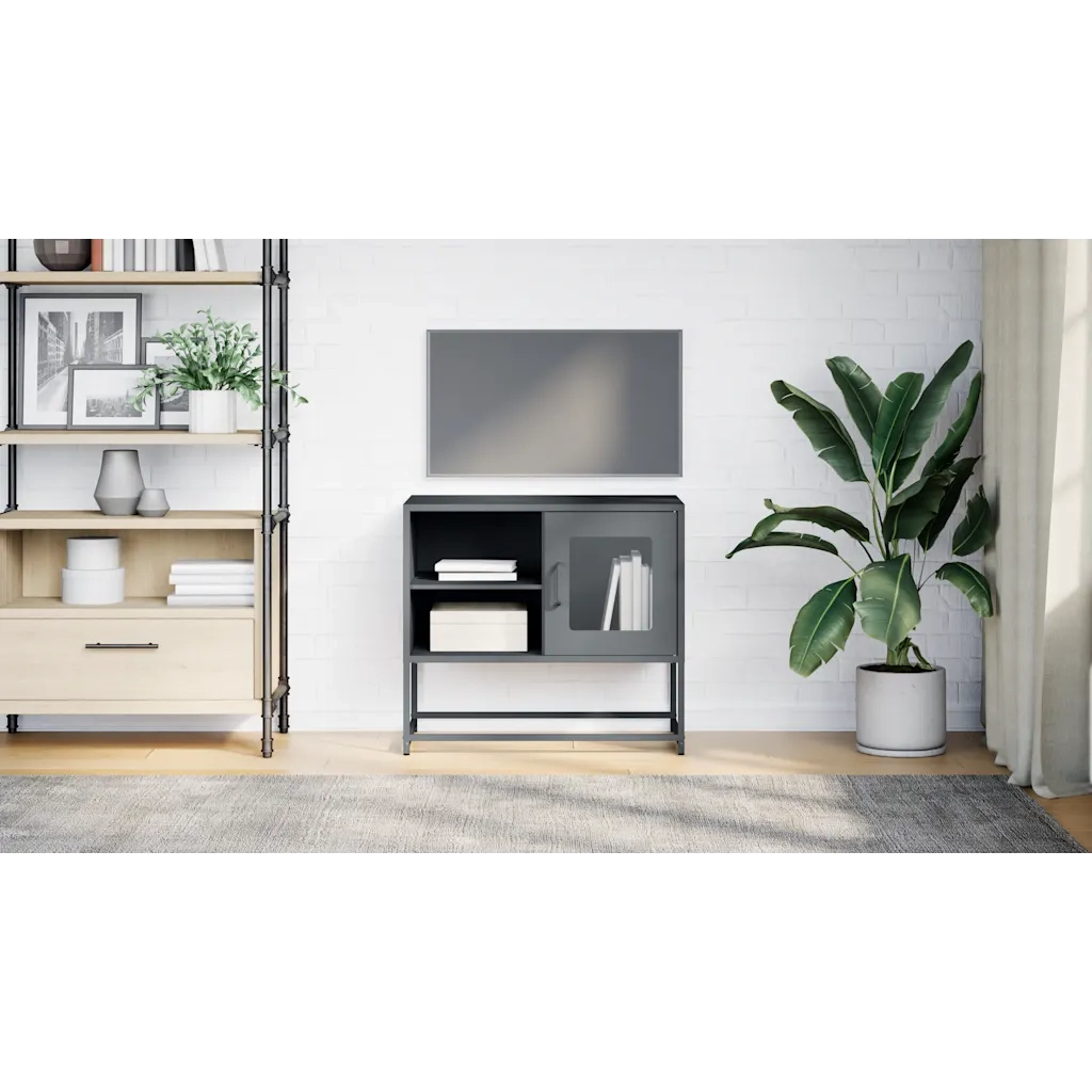 Mobile TV Antracite 68x39x60,5 cm in Acciaio