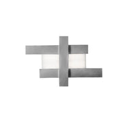 Applique led design moderno 40W - Struttura geometrica in acciaio, luce calda 3000K, 2620lm, larghezza 84 cm, IP20