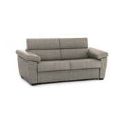 Fisciano, Divano Letto 2 Posti Sfoderabile Made in Italy, 205x95 cm Grigio Tortora