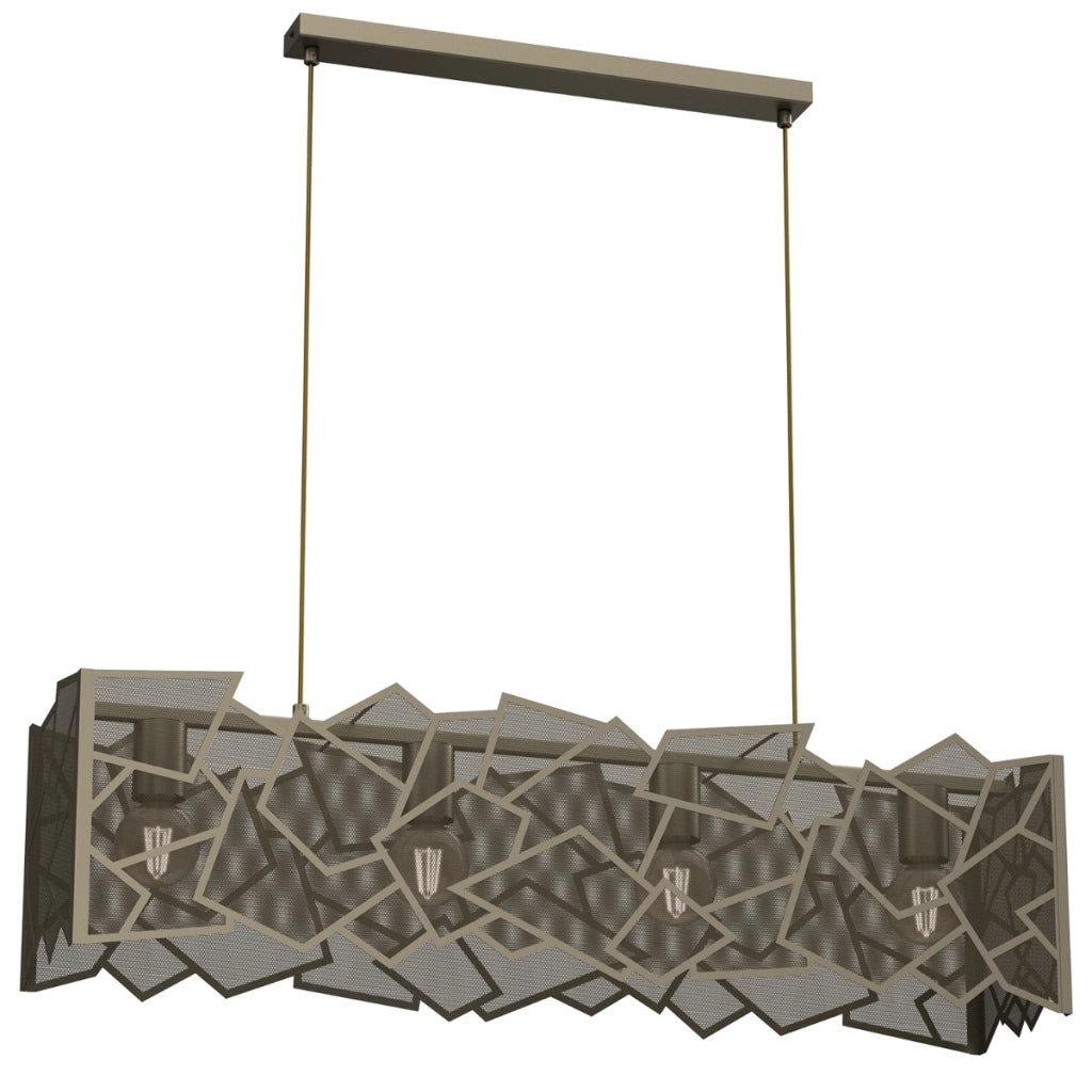 Lampada a sospensione Camo oro metallo 4xE27 15W Luminex