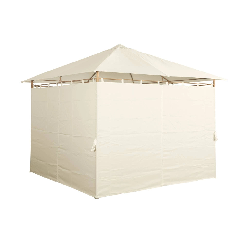 Gazebo da giardino 3x3m struttura in alluminio con tende scorrevoli,
