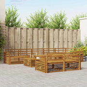 Set di divani da esterno 9 pcs Naturale