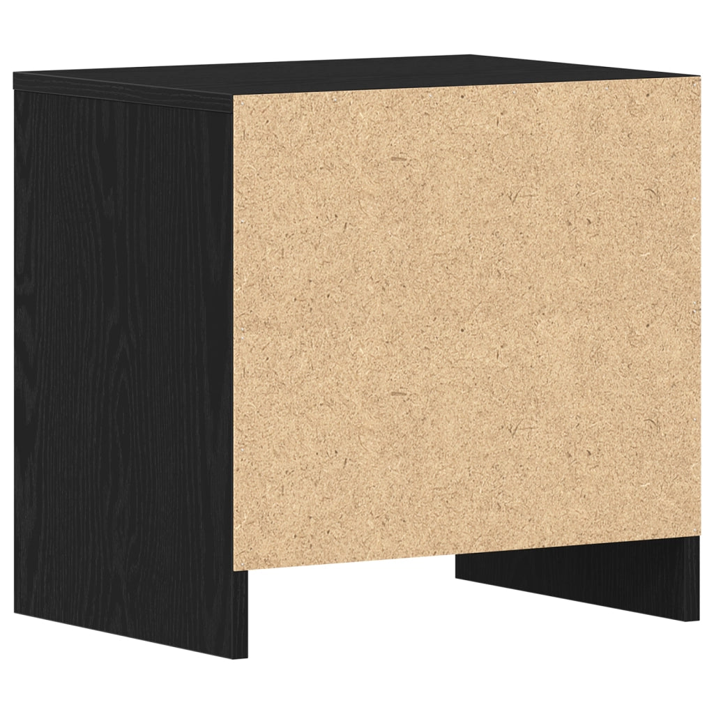 Comodino  Nero Rovere 45x34x44,5 cm Legno ingegnerizzato