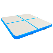 Tappetino Ginnastica Gonfiabile con Pompa 200x200x10 cm PVC Blu 92695