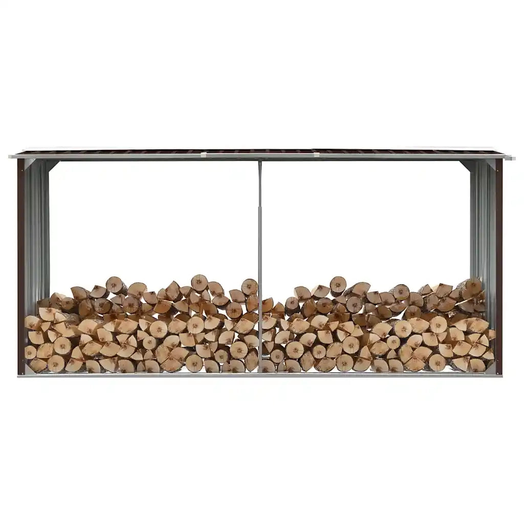 Capannone da Giardino in Acciaio Zincato 330x92x153cm Marrone CFW9528717