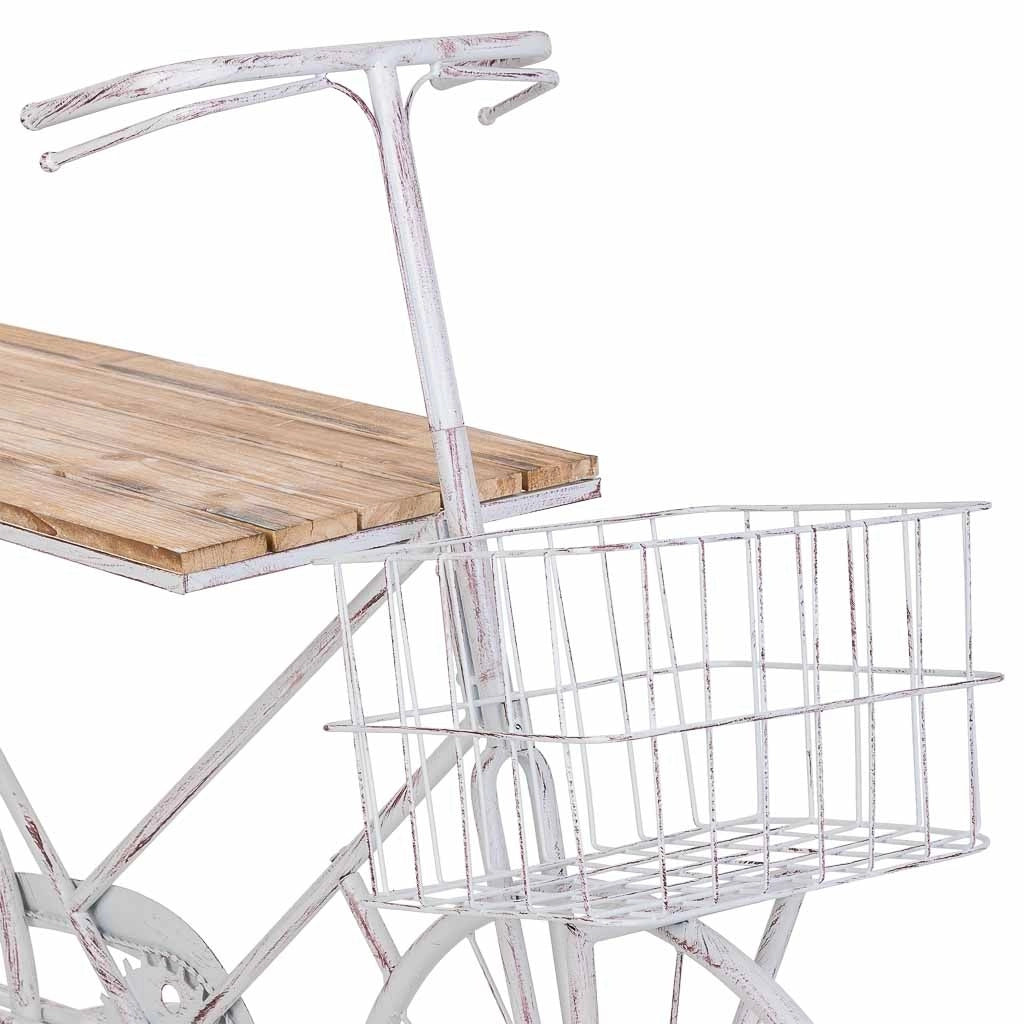 Espositore a forma di bicicletta bianco 147x34,50x102