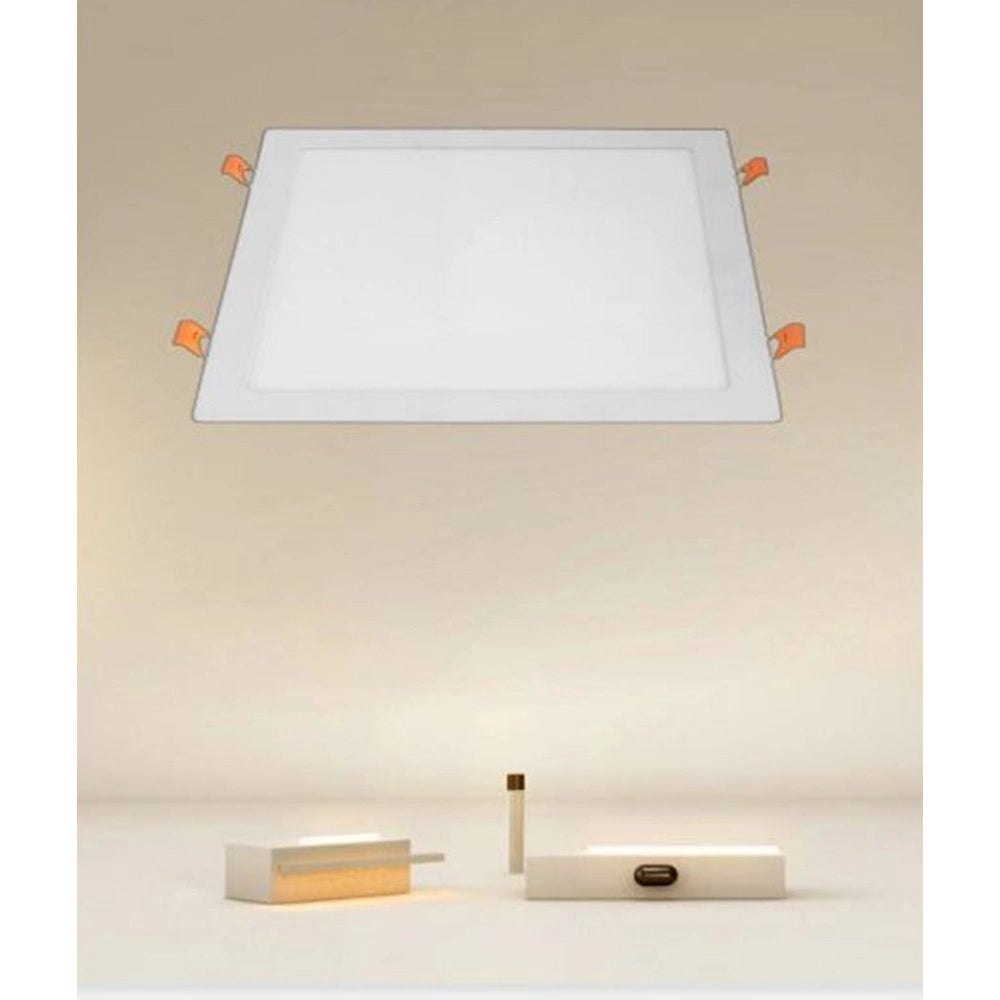 Trade Shop - Pannello Led 24watt Da Incasso Quadrato Bianco 300mm Luce 3000k-6500k Ip20 00113 -