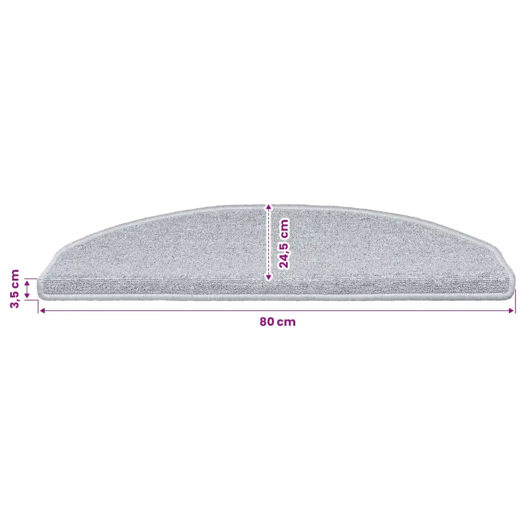 Tappetini per scale autoadesivi 15 pcs Grigio Chiaro
