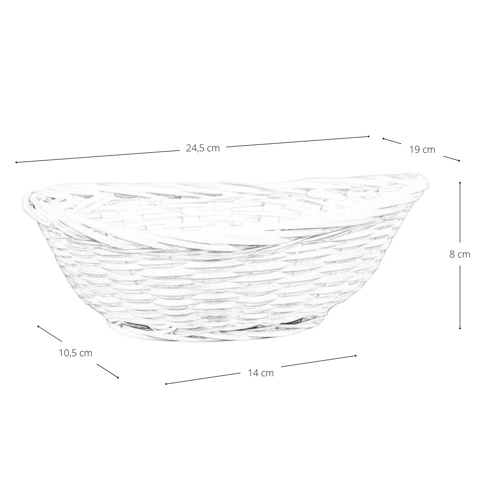 Ceste Cestini espositore intrecciati a nido x10 fibra naturale cm 24,5 x 19x h 8
