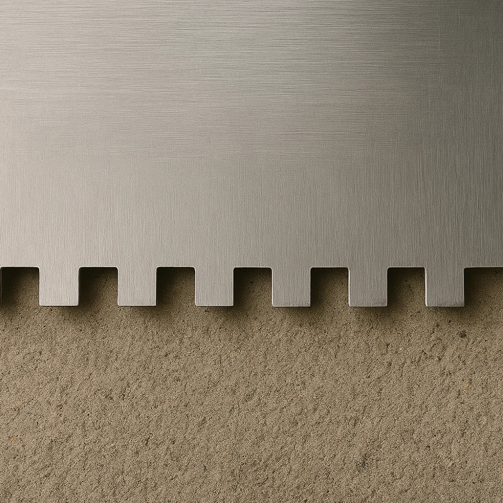 Frattone americano dentato 36x13cm impugnatura gomma dentatura 10x10cm