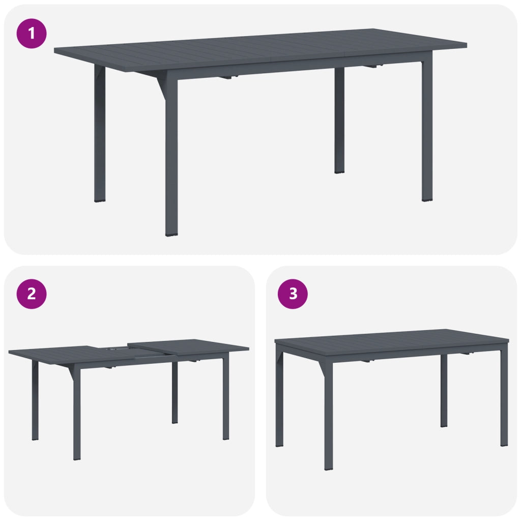 Set da Pranzo da Giardino  9 Pezzi con Cuscini Rattan PE Nero