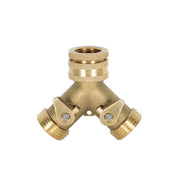 Presa Rubinetto A Due Vie Filettata 20x27 (3/4") In Ottone - PRA/RLB.4202