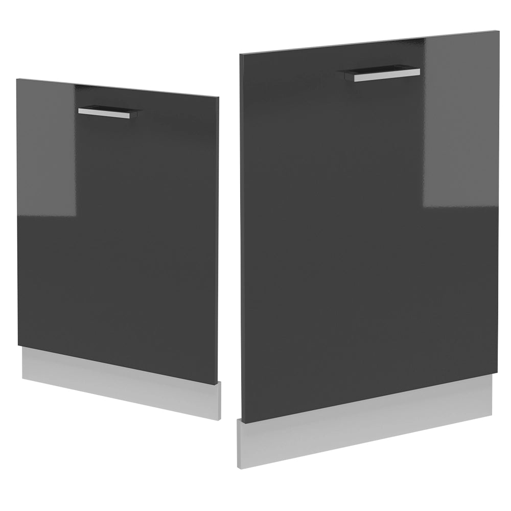 Pannello frontale della lavastoviglie R-Line Antracite lucido/Bianco 60 cm, PL Rovere Vicco