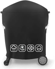 Grillhoes per serie Weber Q100/Q200 su carrello, 600D Oxford 7113 Grillhoezen per Weber Q1000/Q1200/Q1400/Q2000/Q2200/Q2400 con supporto portatile, impermeabili e resistenti alle abrasioni coperture BBQ