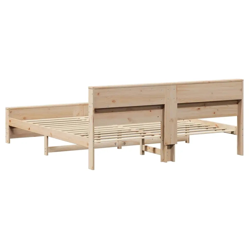 vidaXL Struttura del letto Marrone 200 x 200 cm Legno di pino massello