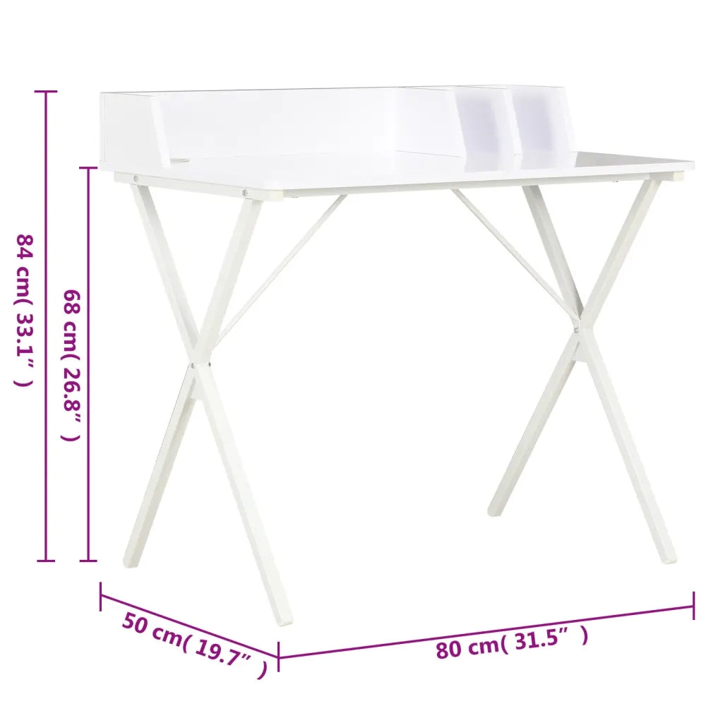 Scrivania Bianca 80x50x84 cm cod mxl 71035