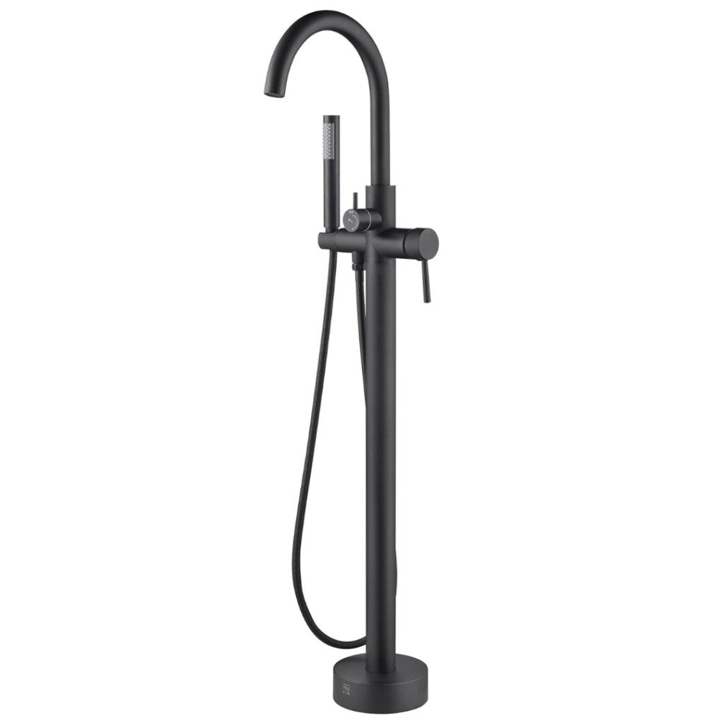 Ogomondo miscelatore a pavimento per vasca freestanding black mumbai in ottone *** finitura- nero opaco, confezione 1
