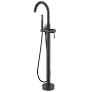 Ogomondo miscelatore a pavimento per vasca freestanding black mumbai in ottone *** finitura- nero opaco, confezione 1