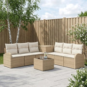 Set di divani 8 pz Beige e Bianco Crema 3448122