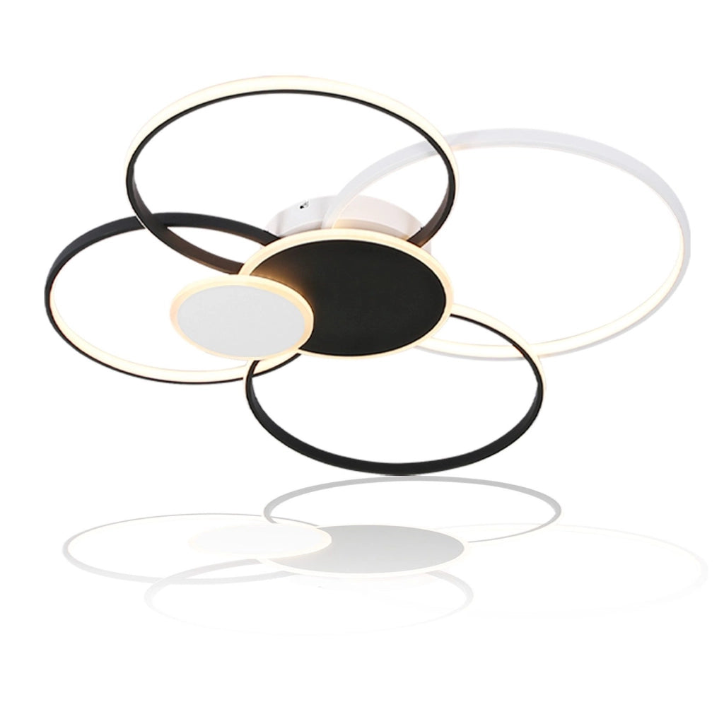 ZMH Lampada da soffitto plafoniera LED moderna design 6 anelli 72W per soggiorno camera letto