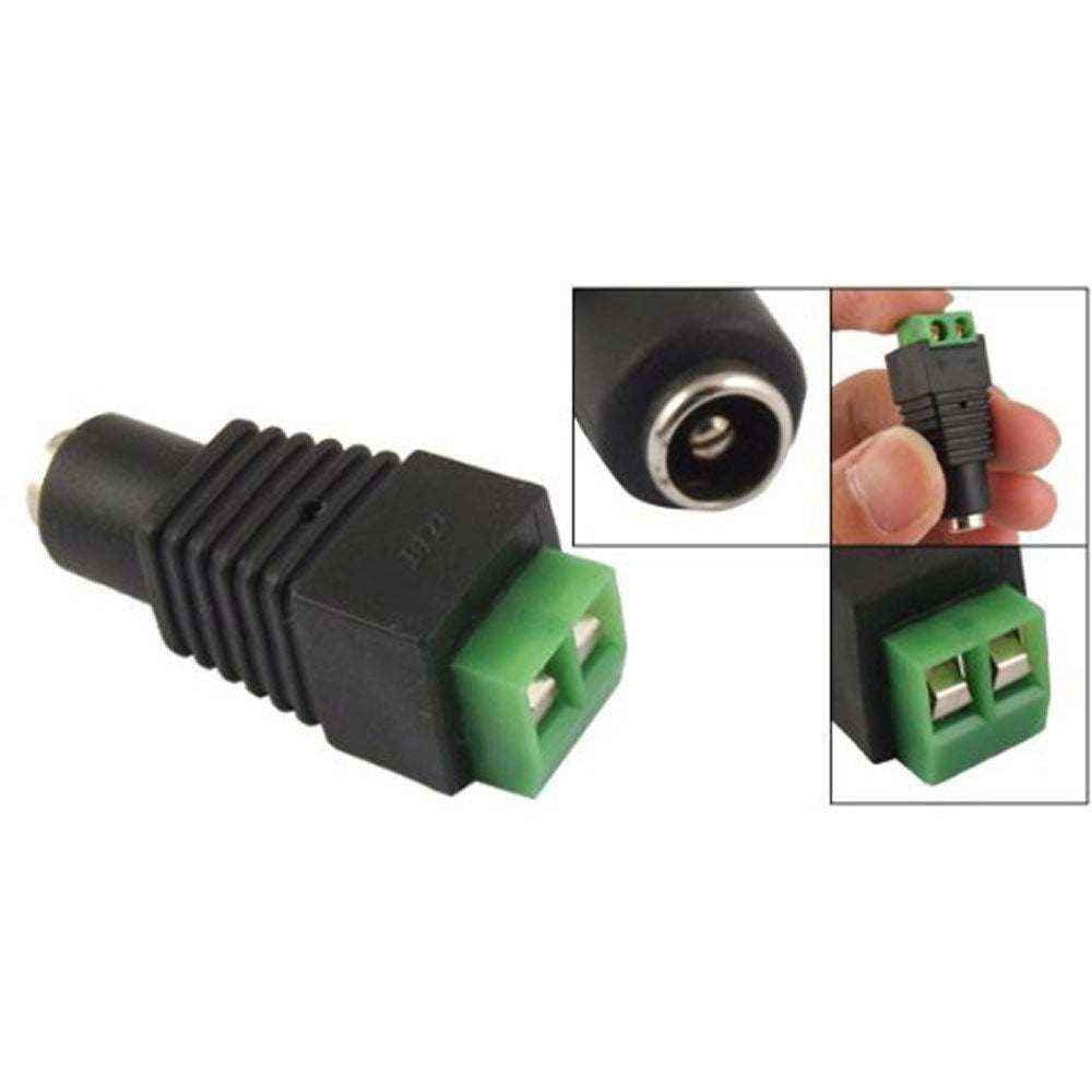 Trade Shop - 4x Connettori Adattatori 12v Balun Bnc Jack Rca Per Dvr Sorveglianza Telecamere -
