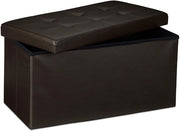 Sgabello/pouf pieghevole in materiale sintetico 76 cm marrone 13_0002808